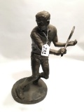 Plaster Tennis Player Statue-Rustin Products, 1978