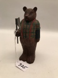 Hand Carved Bear with Hatchet, 7