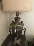 Antique Samovar Made Into Lamp