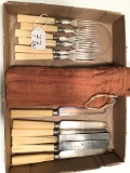 Antique Flatware: (6) Each Knives & Forks