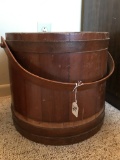 Wooden Bucket W/Handle-1950's Era