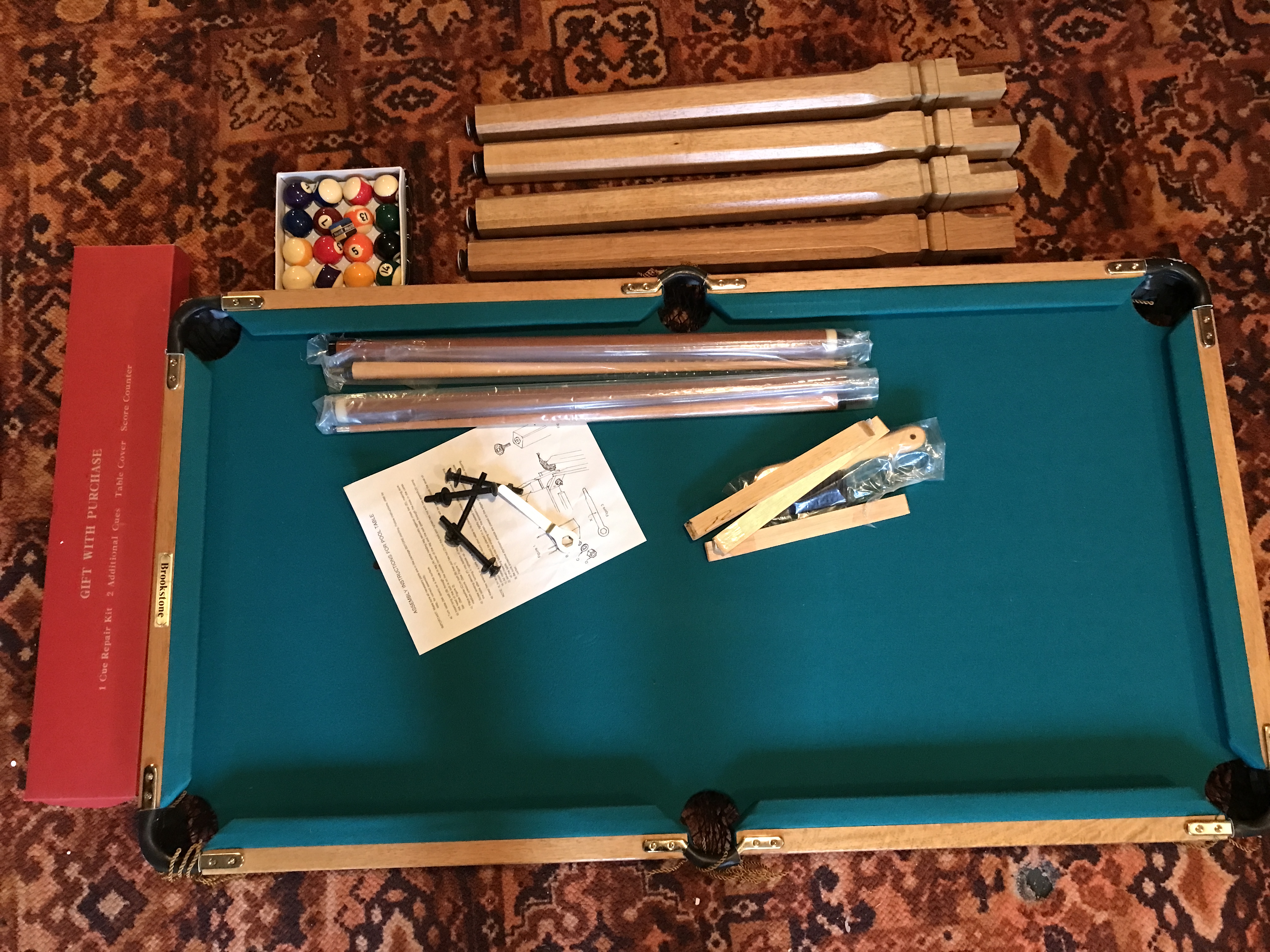 Brookstone Mini Pool Table in Box Still as is Proxibid