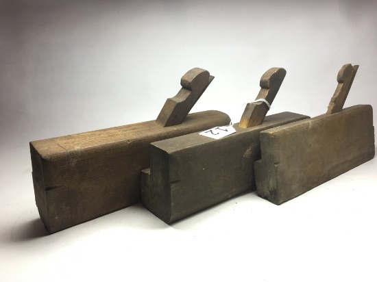 Group Of (3) Antique Woodworkers Moulding Planes