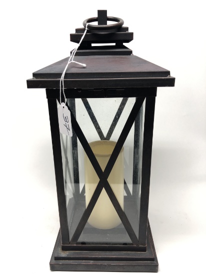 Tin & Glass Battery Operated Candle Box