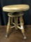 Antique Adjustable Maple Piano Stool W/Claw & Ball Feet