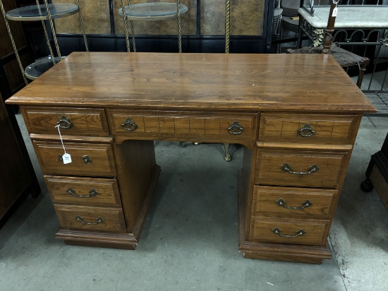 Flanders Oak Knee-Hole Desk