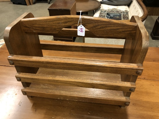 Oak Magazine Rack