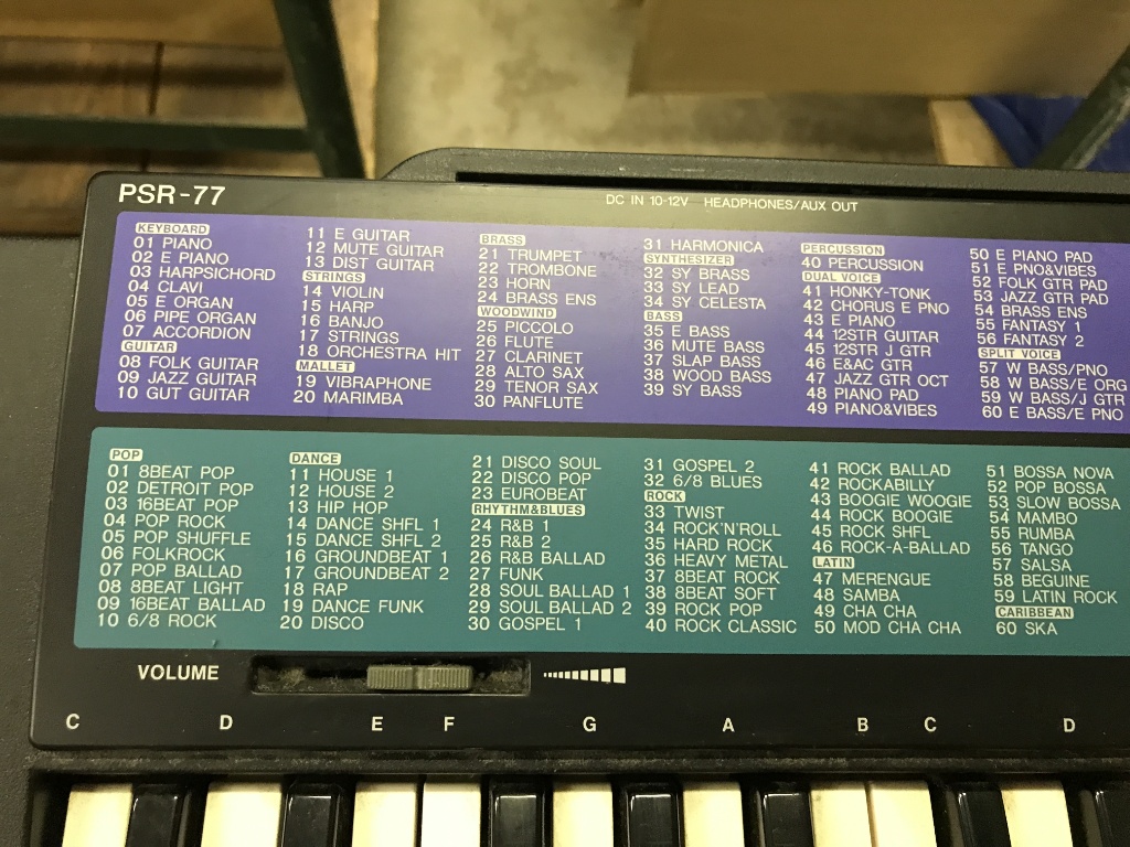 Yamaha PSR-77 Keyboard with Stand | Estate & Personal Property | Online  Auctions | Proxibid