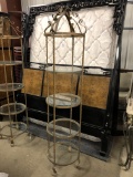 Wrought Iron Display Shelves W/Glass Shelves