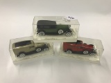 (3) Solido Diecast Cars In Cases