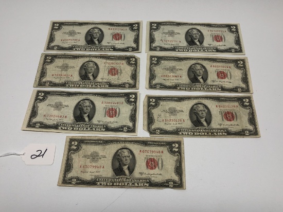 10-1953C, Red Seal, $2.00 Silver Certificates