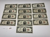 13-1963, Red Seal, $2.00 Silver Certificates