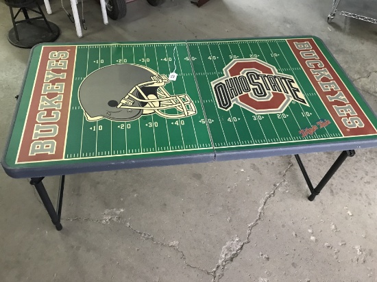 Ohio State Football Folding and Adjustable Height Table