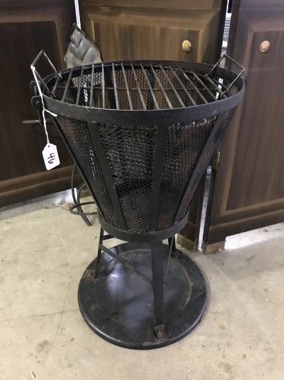 Small Metal Grill and Hanging Plant Holder