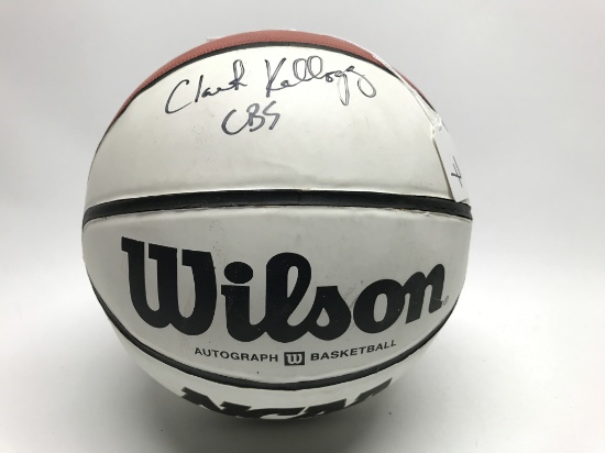 Ohio State Basketball Signed by Clark Kellogg and " CBS"