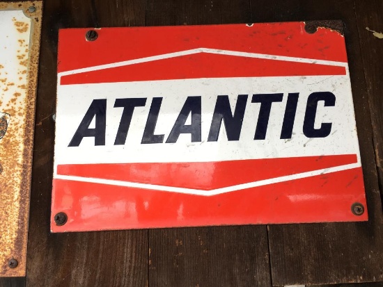 Vintage Porcelain "Atlantic" Sign