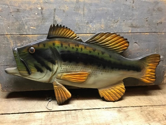 Wood Carved & Hand Painted Fish