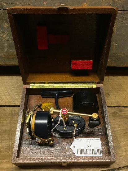 Garcia Mitchell 408DL fishing reel in wooden box | Estate & Personal  Property Personal Property | Online Auctions | Proxibid