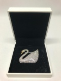 Swarovski, Swan Pendant In Box, Approx. One and a Half Inches Tall