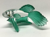 Swarovski Fish with Green Fins, Approx 2 Inches Tall