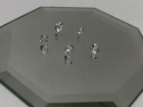 Swarovski Group of Five Crystals on a Mirror