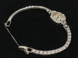 Lady's Bulova 14K White Gold & Diamond Wristwatch