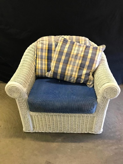Henry Link White Wicker Chair