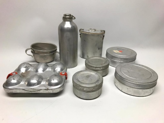Vintage Aluminum Camping Tins & Containers