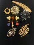 (7) Vintage Brooch Pins