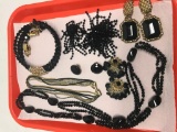 Nice Group Of Costume Jewelry In Black & Gold