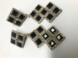 Black/Rhinestone Earrings