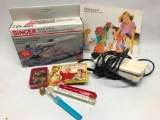 Singer Handy Stitch W/Box + Misc. Sewing Items