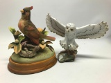 Andrea Porcelain Cardinal & Maruri Snowy Owl