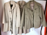 Two Trench Coats and a Coat, Appear to be Medium or Large Sizes, One is London Fog