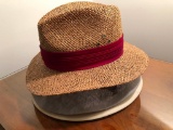 (3) Men's Hats: Straw & Wool