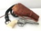 Vintage Hubley Cap Gun W/Tooled Leather Holster