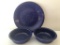 (3) Pcs. Blue Fiesta Ware