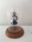 Contemporary Quartz Pocketwatch W/Embossed Fish Under Glass Dome