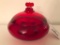Quality Red Glass Lidded Candy Dish