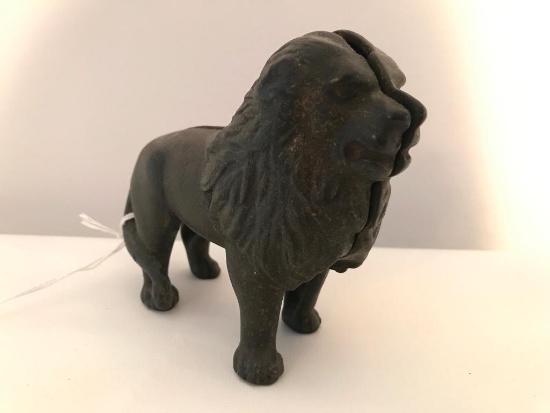 Original Cast Iron Lion Bank