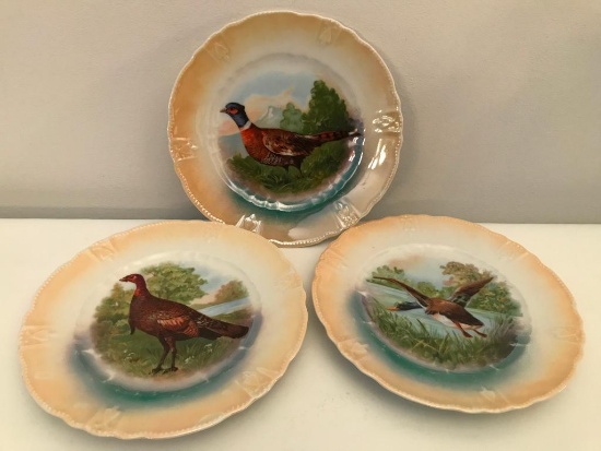 (3) Matching "Germany" Game Plates W/Birds