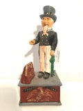 Cast Iron Uncle Sam Mechanical Bank-1970's