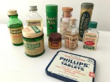 (10) Vintage Medicine Bottles/Tins