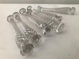 (6) Vintage Glass Honey Dippers