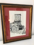 Framed Alpha, Ohio Seed & Grain Print