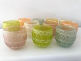 (11) Colorcraft Swirl Spaghetti String Drinking Glasses