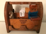Vintage Esquire Shoe-Shine Wooden Carrier