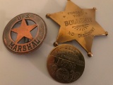 1930 Ohio Chauffeurs Badge + Contemporary Sheriff Badges