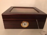 Cigars International Wooden Glass Top Cigar Humidor