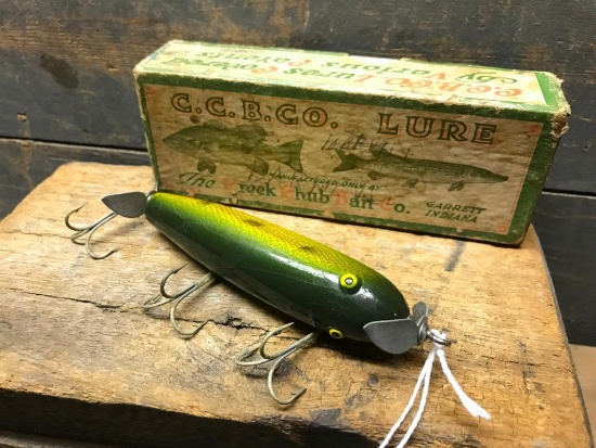 Creek Chub Bait Company Wooden Fishing Lure W/Original Box